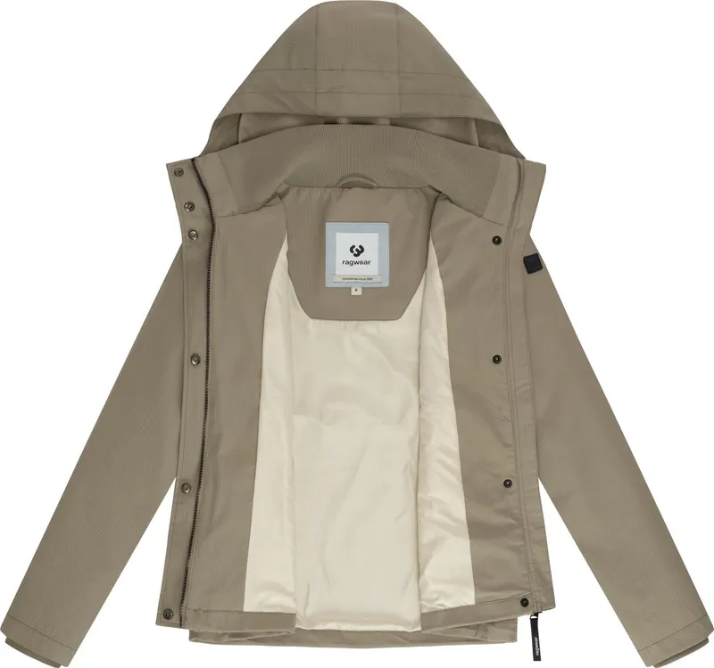 ragwear ragwear Outdoorjacke Sunniva B Übergangsjacke wasserdicht mit feiner Rillenstruktur, Grün, – Produktbild 1 von 5