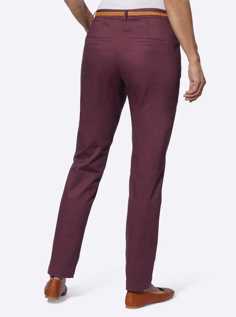 Witt Chinohose, Burgund, – Produktbild 2 von 3