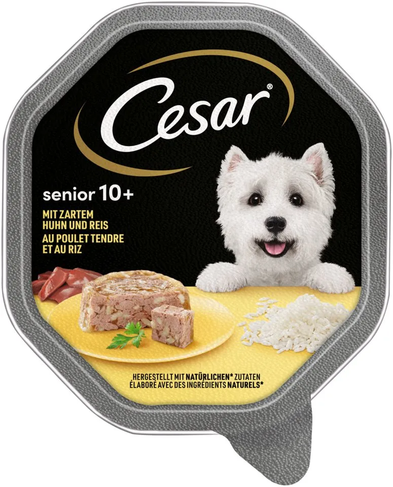 Cesar Cesar CESAR® Schale Senior 10+ mit Huhn und Reis 14 x 150g, Nassfutter für: Hunde – Produktbild 2 von 2