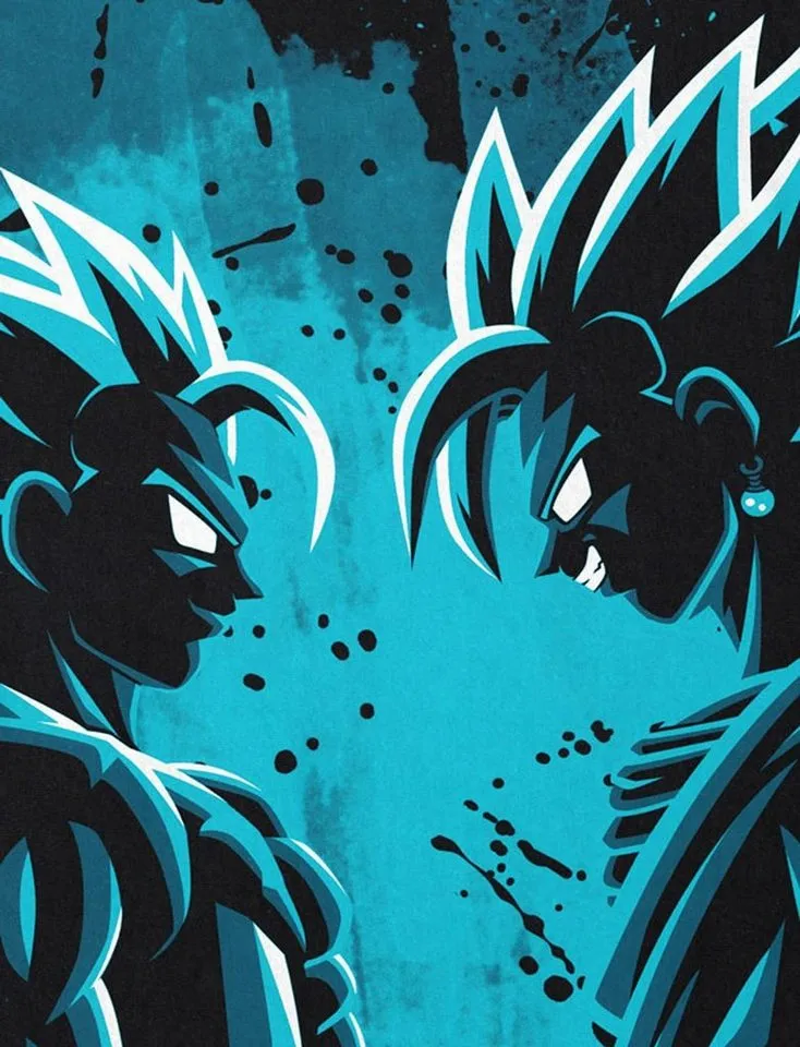 style3 T-Shirt Super-Saiyajin Blue dragon roshi ball vegeta evolution db dragonball, Schwarz, – Produktbild 3 von 3