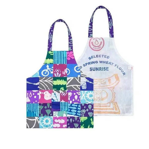 Global Mamas Global Mamas Kinderschürze aus 100% Biobaumwolle, Patchwork/mehlsack (bunt), – Produktbild 1 von 3