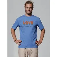 watapparel watapparel T-Shirt Unisex Love always wins, Bright blue, – Produktbild 1 von 1