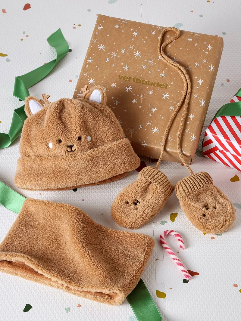 Vertbaudet Baby Geschenkset aus Mütze, Pekannuss, – Produktbild 1 von 4