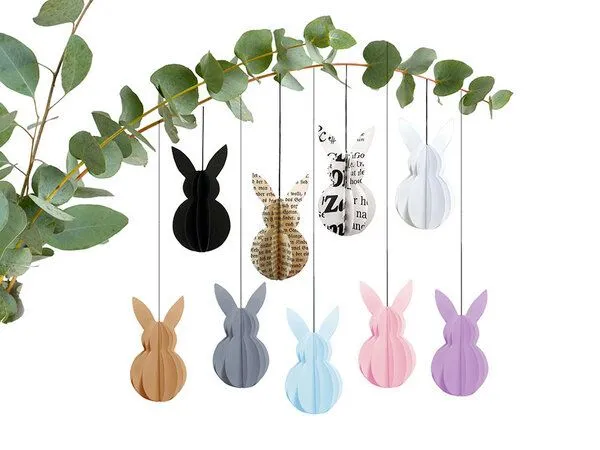 renna deluxe renna deluxe Osterdeko zum Aufhängen handgefertigt, Weiß, – Produktbild 3 von 5