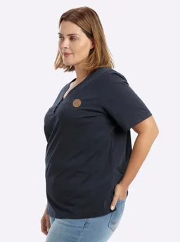 sheego V-Shirt tiefblau – Produktbild 1 von 1