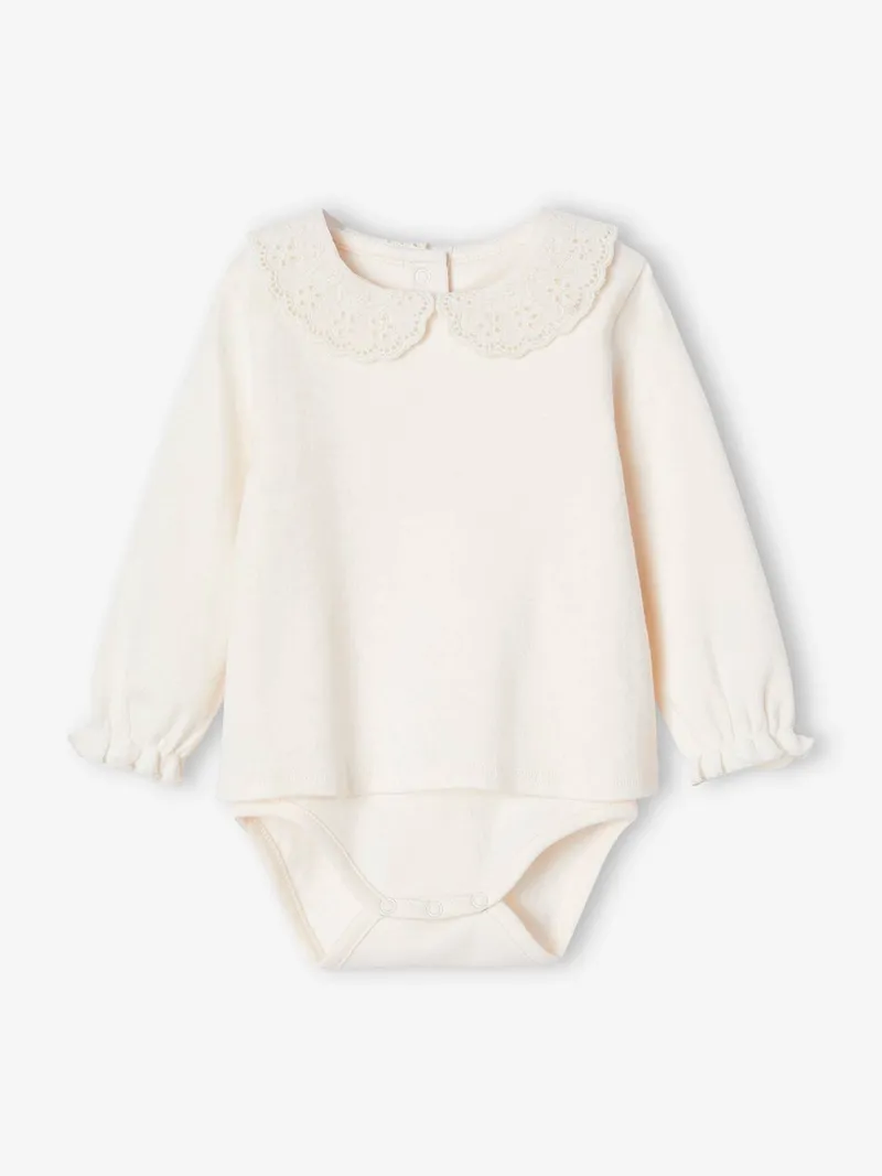 Vertbaudet Vertbaudet 2er-Pack Baby Shirtbodys mit langen Ärmeln, Rosa, – Produktbild 3 von 4