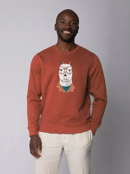 watapparel watapparel Sweatshirt Unisex Lama, Heritage brown, – Produktbild 2 von 4
