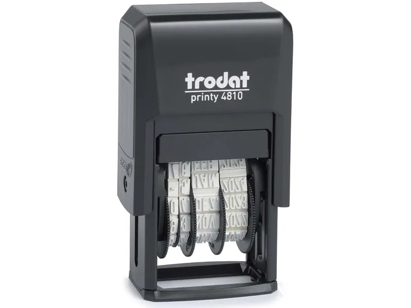 Trodat Trodat Datumsstempel „4810“, selbstfärbend, Abdruck 21 x 3,8 mm, Schwarz, – Produktbild 2 von 4