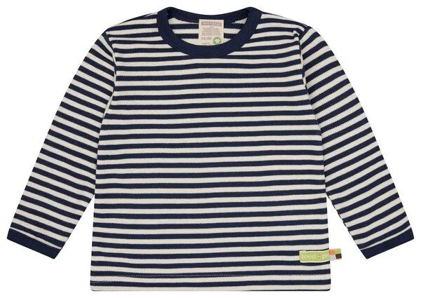 loud + proud loud + proud Babys & Kinder Shirt Interlock Ringel, GOTS-zertifiziert, Ultramarine(blau), – Produktbild 1 von 3