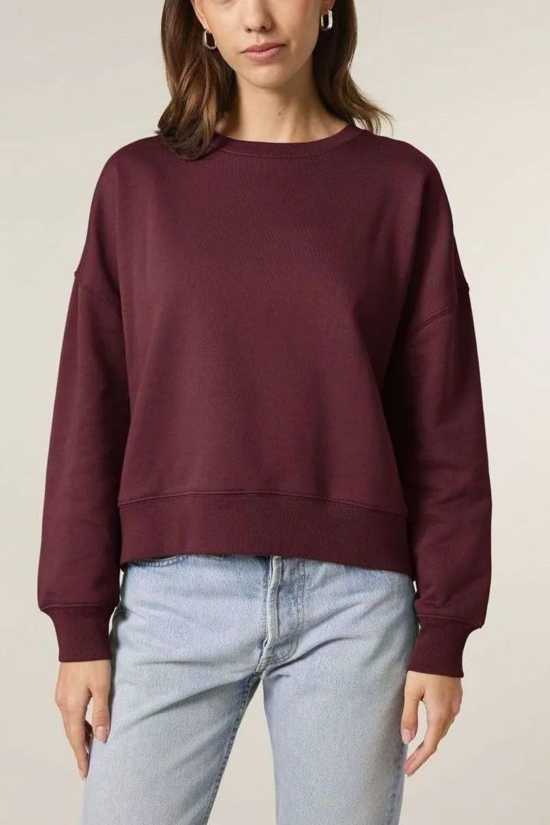 UNIPOLAR UNIPOLAR Damen vegan Pullover Basic Almai, Dunkelrot, – Produktbild 2 von 2