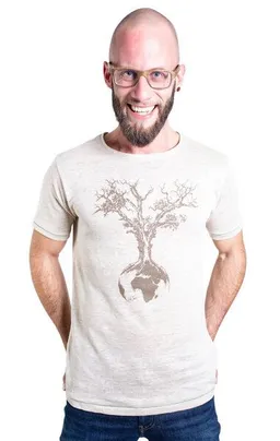 Life-Tree Life-Tree Hanf Shirt für Herren "Weltenbaum" in Natur – Produktbild 1 von 1