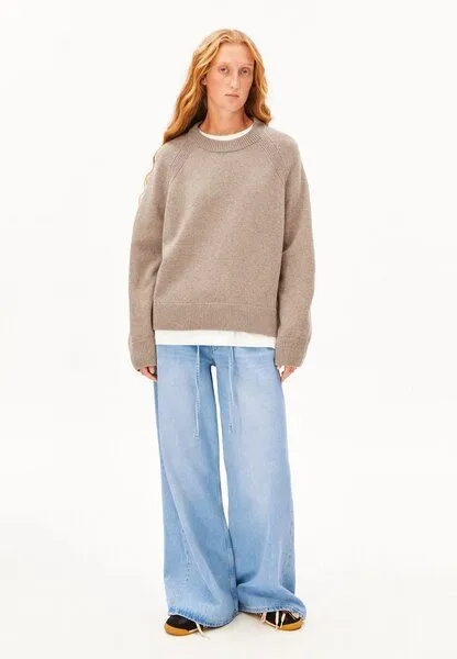 ARMEDANGELS Armedangels Wool Knit Damen Strickpullover aus recycelter Wolle mit Bio-Wolle, Soft nougat, – Produktbild 5 von 5