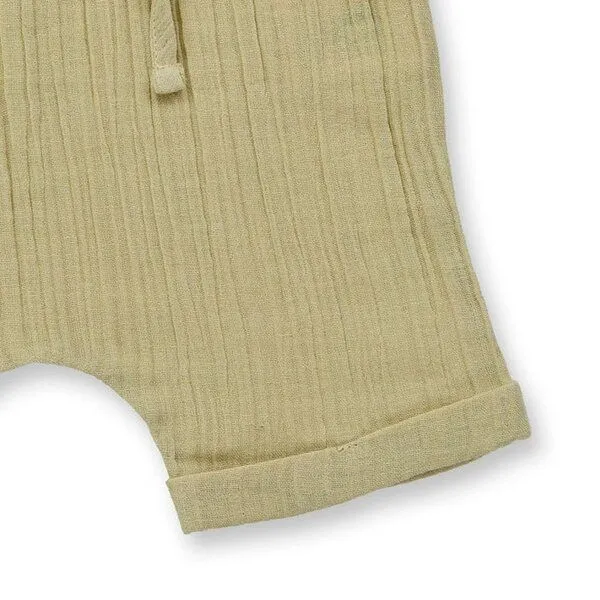 Sense Organics Sense Organics Baby Shorts, Modell CHARLIE, Helles schilfgrün, – Produktbild 4 von 4