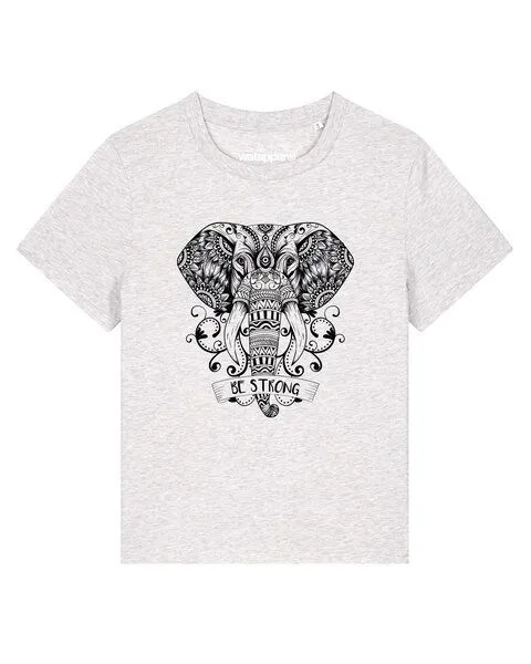 watapparel watapparel T-Shirt Frauen Mandala Elephant, Cool heather grey, – Produktbild 1 von 2