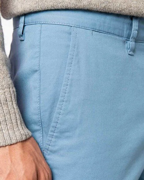 YTWOO YTWOO Herren Chinohose aus nachhaltiger Baumwolle in vielen Farbvarianten, Eisblau, – Produktbild 3 von 5