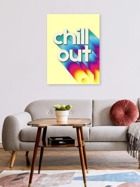 Photocircle Photocircle Poster / Leinwandbild - Chill out - neon rainbow – Produktbild 2 von 4