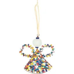 Global Mamas Global Mamas Upcycling Christbaumschmuck - Angel -  Rainbow - Weihnachten - Geschenkdeko - Weihnachtsdeko – Produktbild 1 von 1
