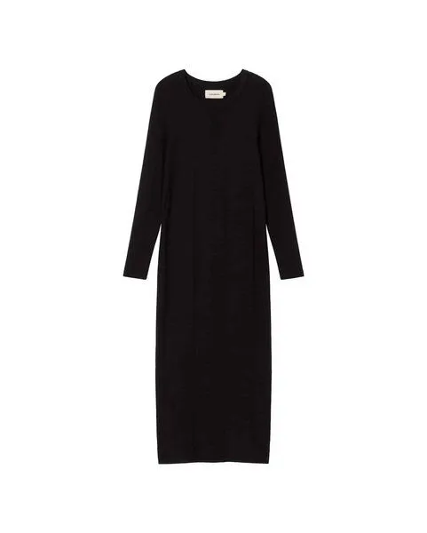 thinking mu thinking mu Woll-Kleid - Trash Gina - aus REFIBRA & Bio-Baumwolle, Schwarz (black), – Produktbild 1 von 3