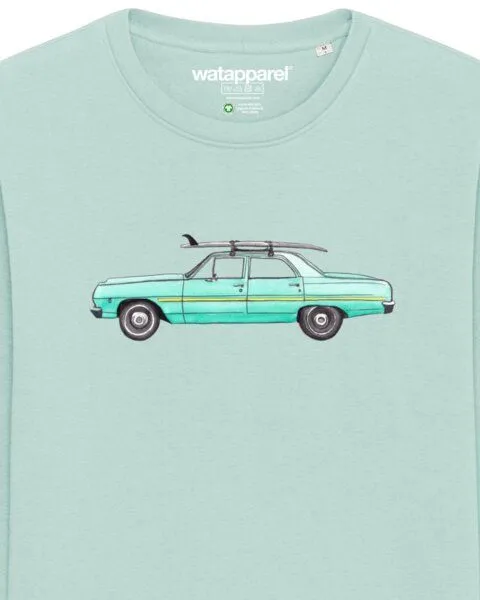 watapparel watapparel Sweatshirt Unisex Surf Car, Caribbean blue, – Produktbild 3 von 4