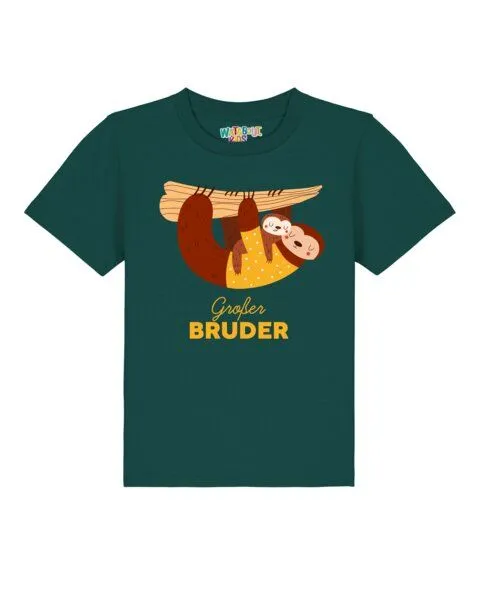 watabout.kids watabout.kids T-Shirt Kinder Faultier Großer Bruder, Glazed green, – Produktbild 1 von 2