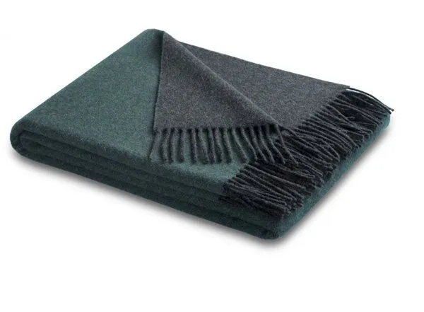 biederlack biederlack Plaid Wohndecke wunderschöne Farben Wolle-Kaschmir-Mix -jetzt in 2 Größen, Teal-green, – Produktbild 2 von 4