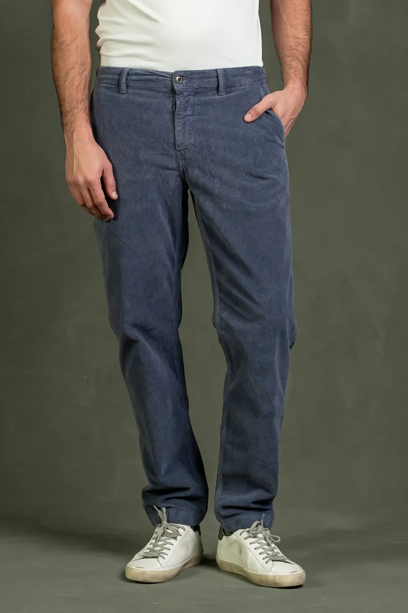 Kuyichi Kuyichi Herren vegan Chino Darren Cord Crown Blue, Blau, – Produktbild 2 von 2
