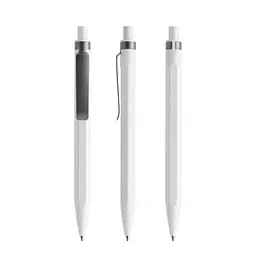 prodir prodir QS50 PMS Push Kugelschreiber, White-Graphite, Weiß / dunkelgrau, – Produktbild 1 von 1