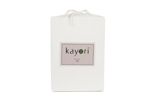 Kayori Kayori Kyoto Spannbettlaken für Splittopper Matratze Jersey, Offwhite, – Produktbild 1 von 1