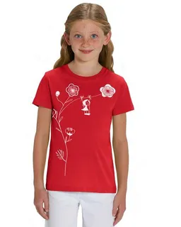 FellHerz FellHerz Kinder T-Shirt Schaukelmädchen rot aus 100% Biobaumwolle – Produktbild 1 von 1