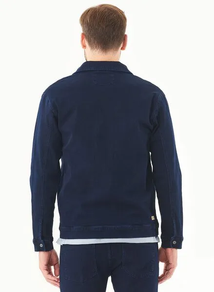 ORGANICATION ORGANICATION Jeansjacke aus Bio-Baumwolle, Blau(dark navy), – Produktbild 4 von 4