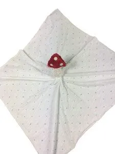 Pat und Patty Pat und Patty Personalisertes Schmusetuch/ Schnuffeltuch, Greifling "Fliegenpilz", Farbe: rot, 100 % Baumwolle-kbA – Produktbild 2 von 7