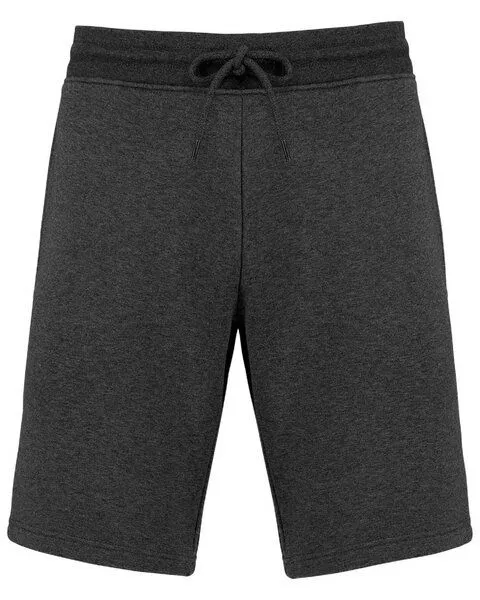 YTWOO YTWOO Schwere Herrenshorts 300 g/m² aus Bio-Baumwolle und Recyceltem Polyester, Dunkelgrau meliert, – Produktbild 1 von 3