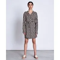 JAN N JUNE JAN N JUNE Wickelkleid OFELIA Meander Print – Produktbild 1 von 1