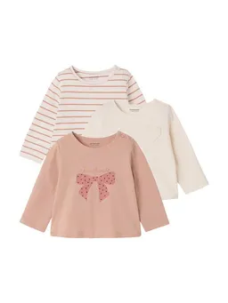 Vertbaudet Vertbaudet Langarmshirt Baby Shirts BASIC 3er-Pack – Produktbild 1 von 1