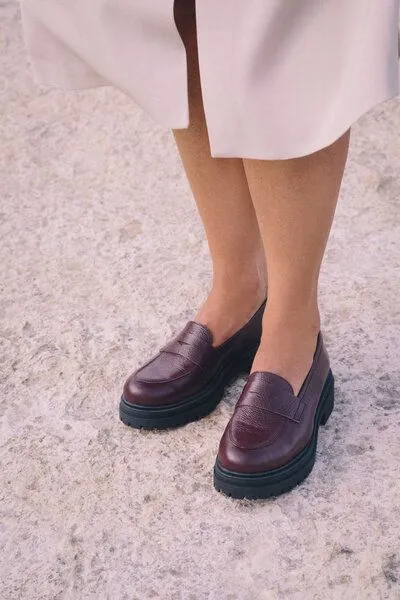 Jutelaune Jutelaune Classic Moccasins, Burgundy, – Produktbild 2 von 3