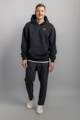 DIRTS DIRTS Herren vegan Hoodie Saudade Oversized Schwarz – Produktbild 1 von 1
