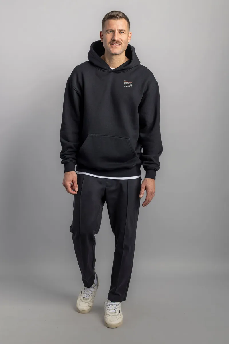 DIRTS DIRTS Herren vegan Hoodie Saudade Oversized Schwarz, Schwarz, – Produktbild 1 von 3