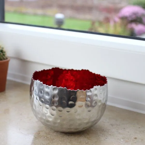 Mitienda Shop Mitienda Shop Teelichthalter Silvery, Silber/rot, – Produktbild 3 von 3