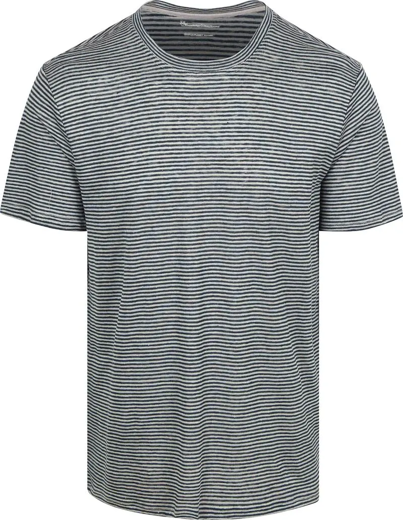 KnowledgeCotton Apparel KnowledgeCotton Apparel T-shirt Streifen Navy - Größe M, Blau, – Produktbild 2 von 5