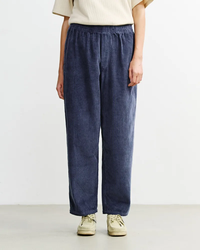 Rotholz Rotholz Damen vegan Hose Mit Weitem Bein Cord Blau, Blau, – Produktbild 1 von 2