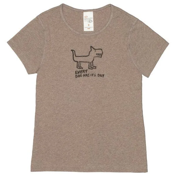 Nudie Jeans Nudie Jeans T-Shirt Eve Scratchy Dog, Beigemelange, – Produktbild 1 von 4