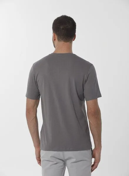 ORGANICATION ORGANICATION T-Shirt aus Bio-Baumwolle mit Kompass-Print, Silber(shadow), – Produktbild 4 von 4