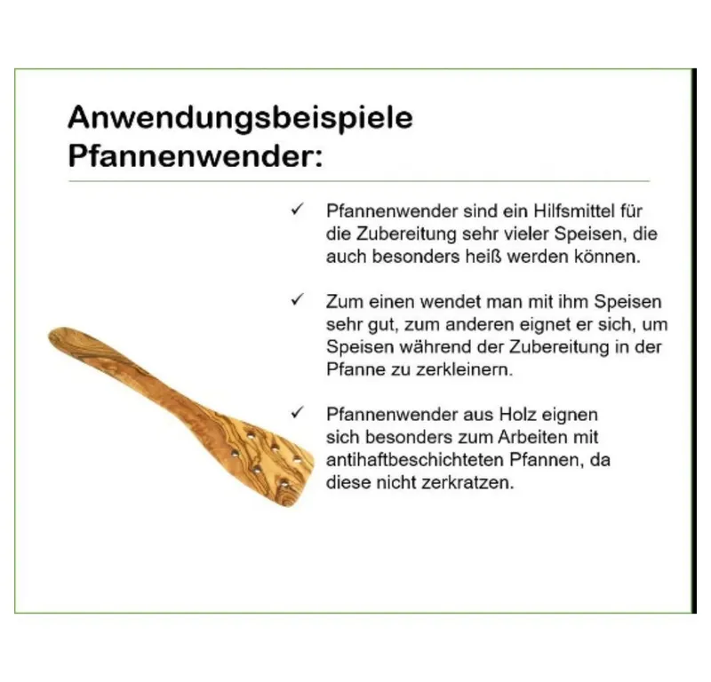 Olivenholz erleben Olivenholz erleben Pfannenwender (mit Löchern) aus Olivenholz – Produktbild 7 von 8