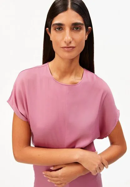 ARMEDANGELS ARMEDANGELS SATIN BAT WING Damen Naia Renew Mix, Washed berry, – Produktbild 3 von 4
