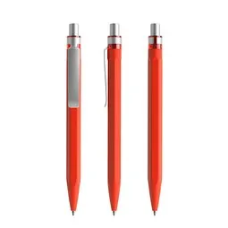 prodir prodir QS50 Soft Touch PRS Push Kugelschreiber, Red-Silver satin finish – Produktbild 1 von 1