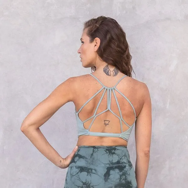 Jaya Jaya CAROLINA - Damen - Bra für Yoga aus Biobaumwolle, Aqua/petrol, – Produktbild 1 von 4