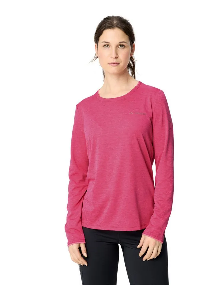 Vaude Vaude T-Shirt Women's Essential LS T-Shirt (1-tlg) schnelltrocknendes und funktionelles Shirt, Rosa, – Produktbild 3 von 5