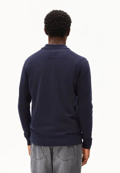 ARMEDANGELS ARMEDANGELS KNIT POLO Herren Polo aus Bio-Baumwolle, Night sky, – Produktbild 2 von 4
