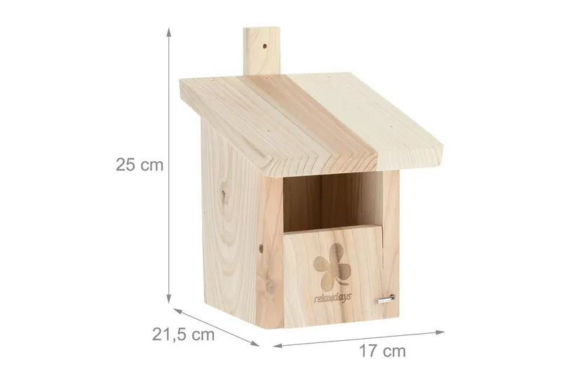 RELAXDAYS RELAXDAYS Nistkasten Holz Nistkasten für Halbhöhlenbrüter, Braun, – Produktbild 4 von 5