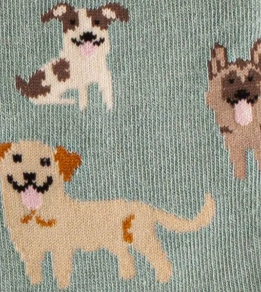 DillySocks DillySocks Kindersocken Lil Doggy Dog aus Biobaumwoll-Mix, Grün, – Produktbild 2 von 3